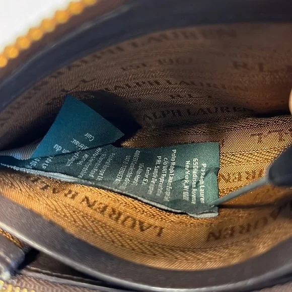 VTG Lauren Ralph Lauren leather wallet 2-sided zip expandable - Picture 11 of 15